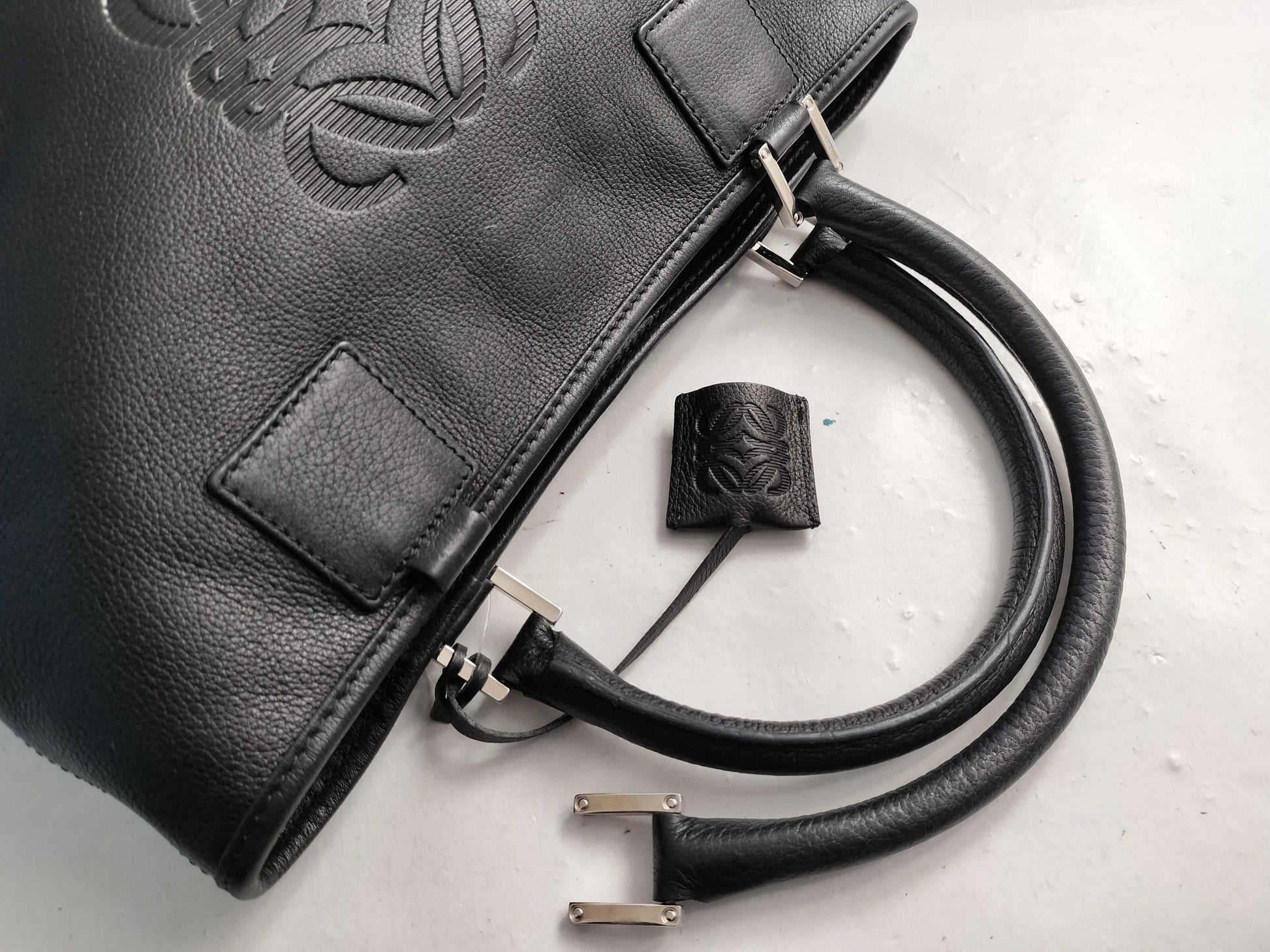 LOEWE Leather Anagram Tote Bag