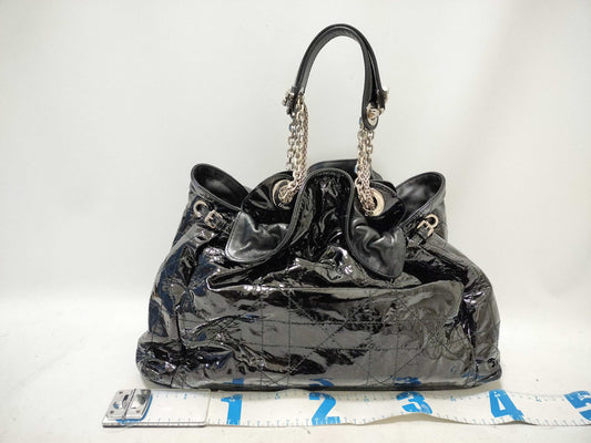 Dior Enamel Lady Dior Cannage Tote Bag