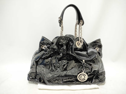 Dior Enamel Lady Dior Cannage Tote Bag