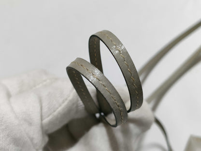 HERMES Crochet Necklace □B Stamp Necklace