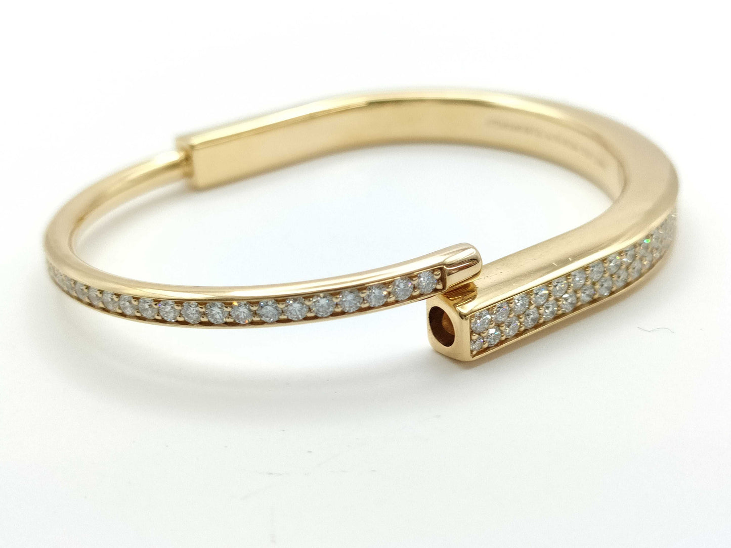 Tiffany & Co. Rock Full Diamond PG Au750 44.5g Bracelet/Bangle 