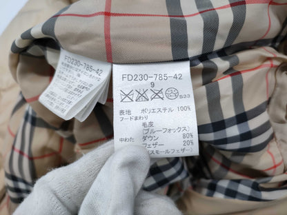 BURBERRY Burberry Down Coat Blue Fox Size 9 Coat