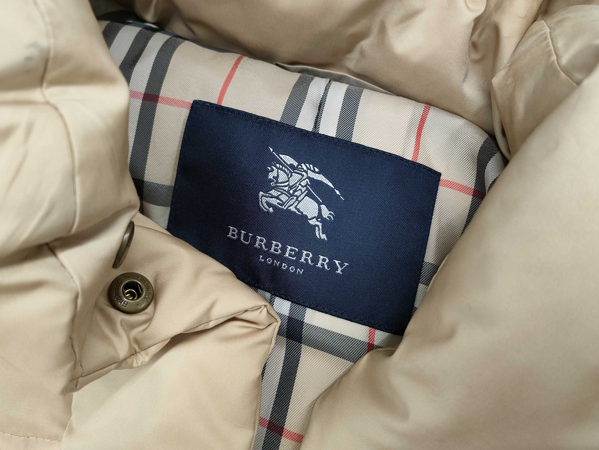 BURBERRY Burberry Down Coat Blue Fox Size 9 Coat