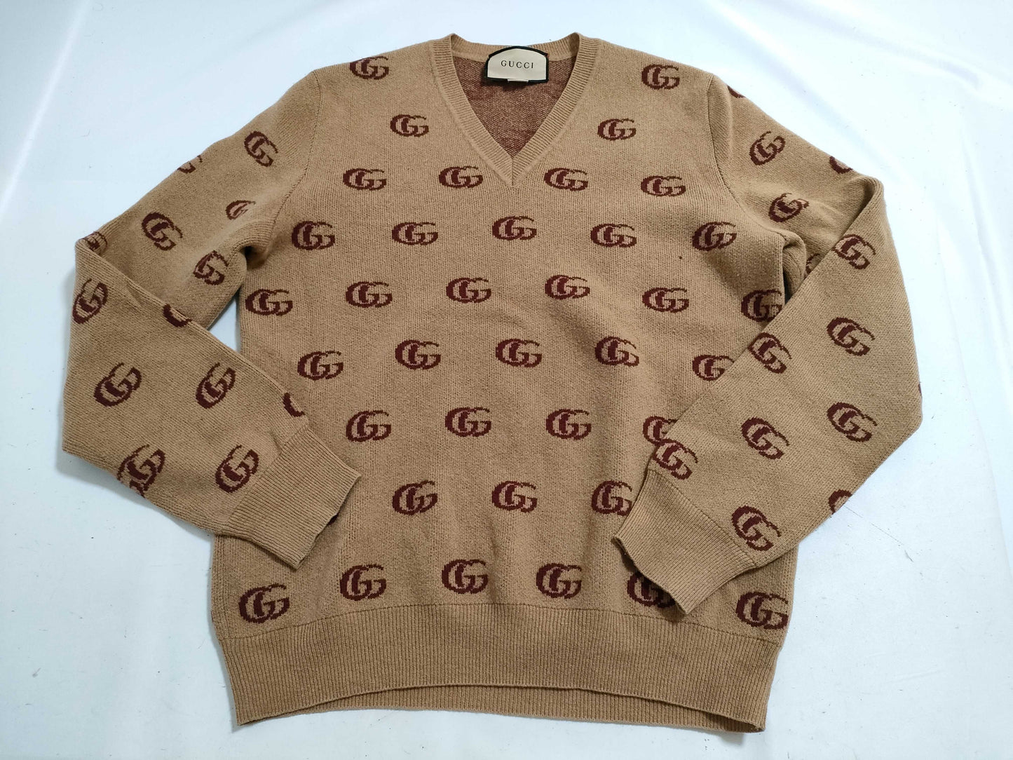 GUCCI Knit Sweater GG Pattern Top
