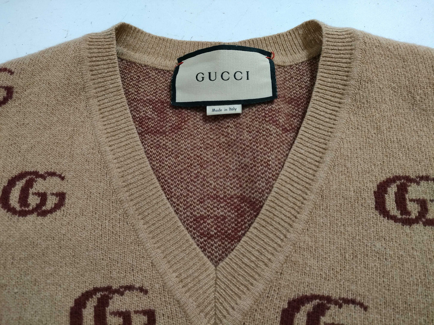 GUCCI Knit Sweater GG Pattern Top