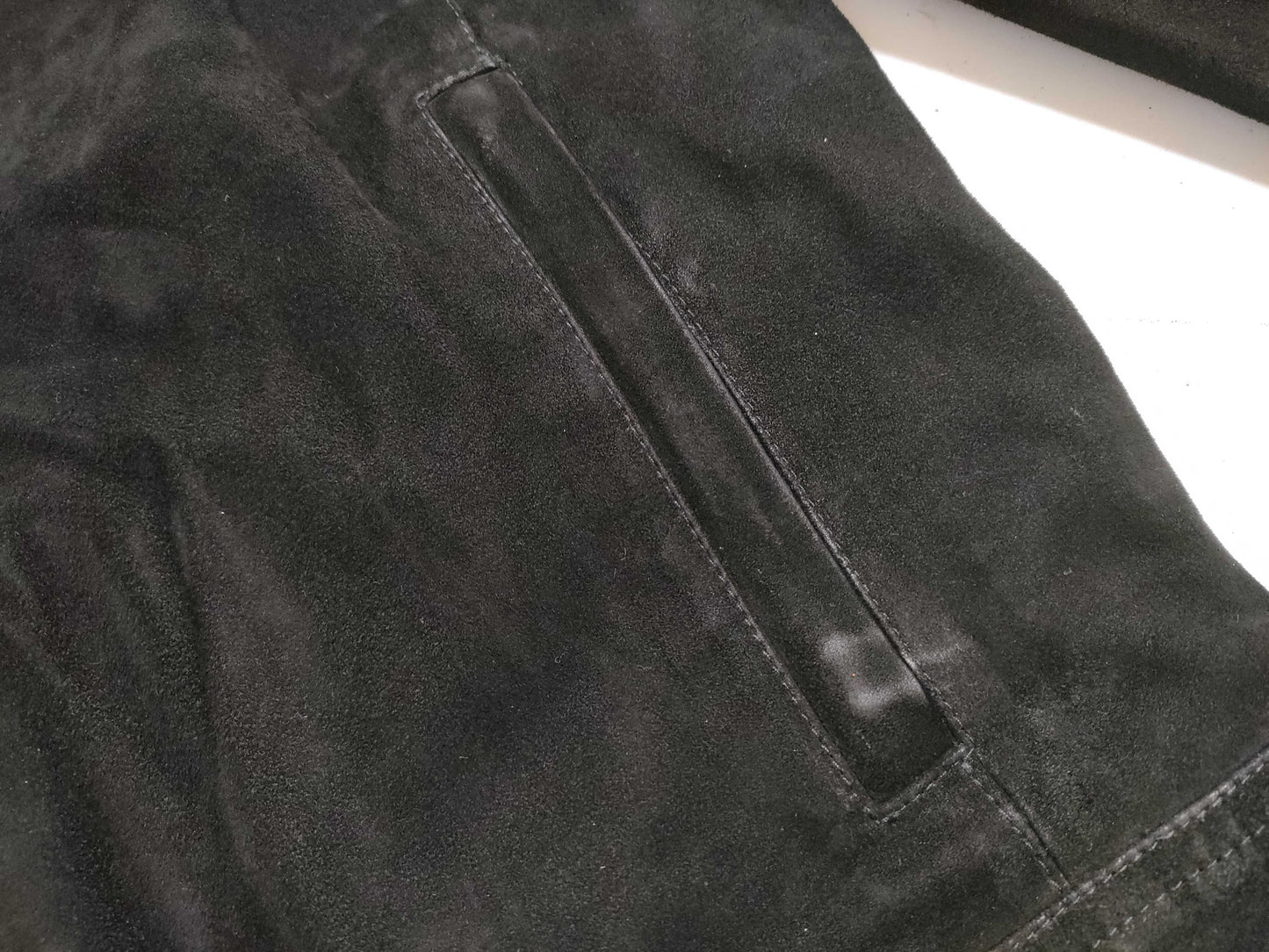 EMMETI Leather Jacket, Suede, Black