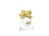 Semi-round pearl, diameter approx. 11.9mm, D0.10ct, 18K gold, 9.5g, ring 