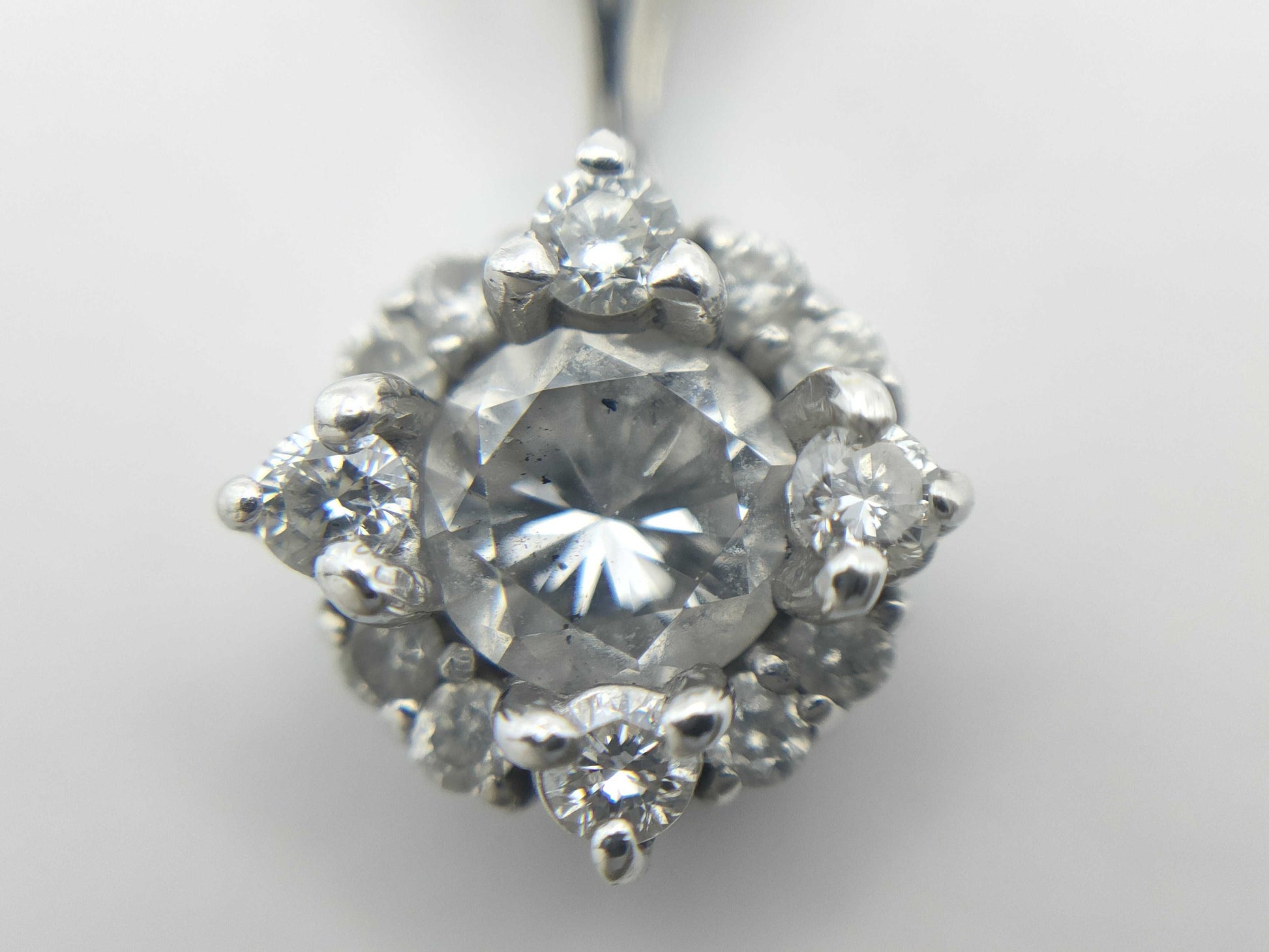 D0.334ct FD0.14ct K18WG 1.2g Pendant Top 
