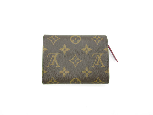 LOUIS VUITTON Monogram LV Portefeuille Victorine M41938 Monogram/Fuchsia Unused Wallet