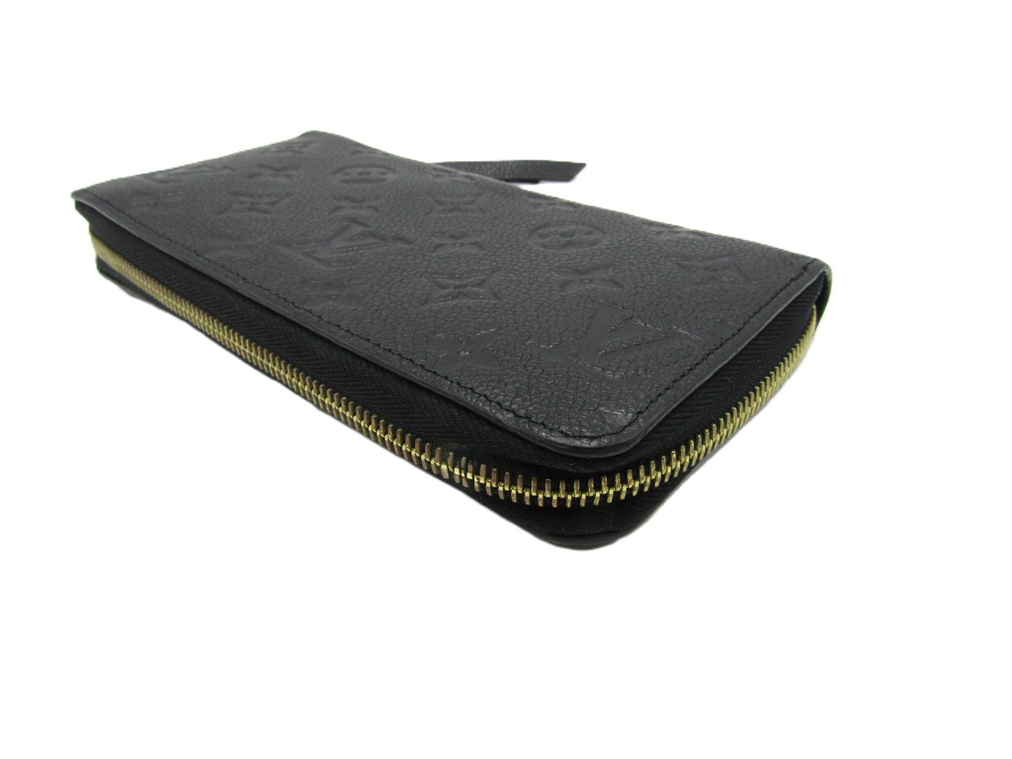 LOUIS VUITTON Monogram Empreinte LV Zippy Wallet M60571 Empreinte Noir G Hardware Wallet