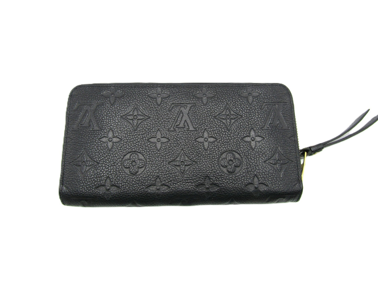 LOUIS VUITTON Monogram Empreinte LV Zippy Wallet M60571 Empreinte Noir G Hardware Wallet