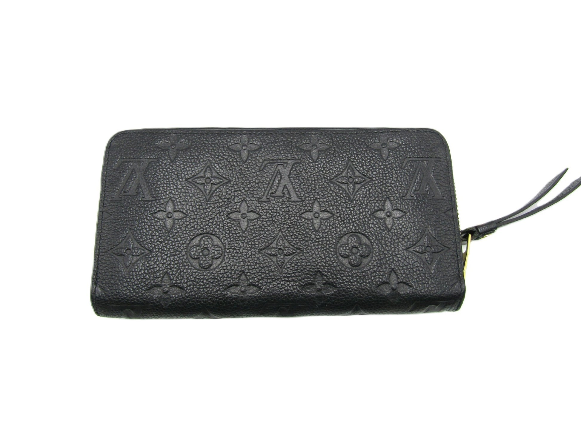 LOUIS VUITTON Monogram Empreinte LV Zippy Wallet M60571 Empreinte Noir G Hardware Wallet