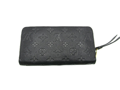 LOUIS VUITTON Monogram Empreinte LV Zippy Wallet M60571 Empreinte Noir G Hardware Wallet