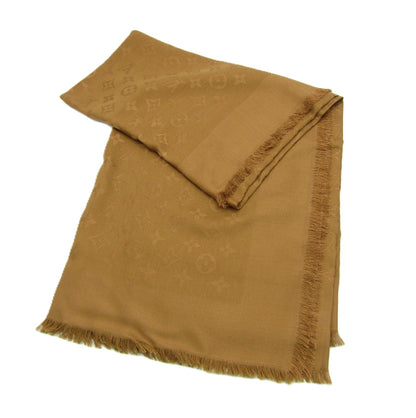 LOUIS VUITTON LV Monogram Shawl/Stole M1259 Silk/Wool Brown Other Accessories