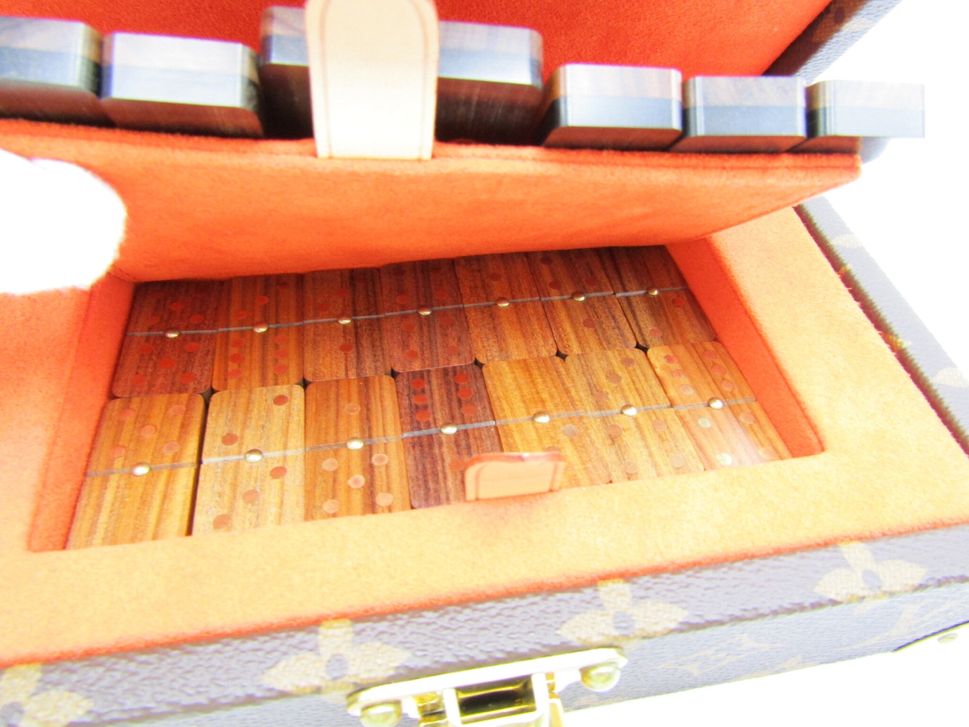 LOUIS VUITTON Monogram LV Coffret Domino Set, 28 Pieces, Interior Game, Other Accessories