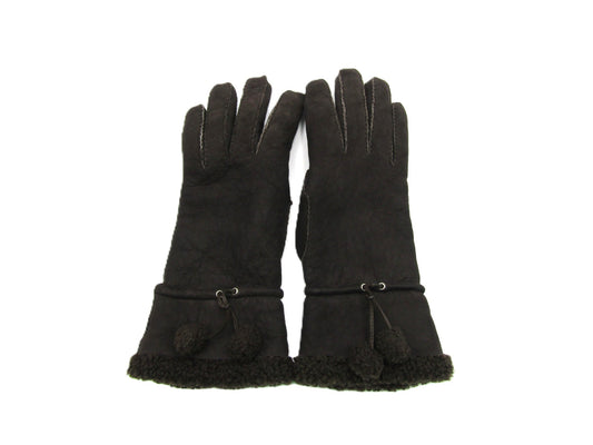 HERMES Mouton Gloves Mocha #7 Other Accessories