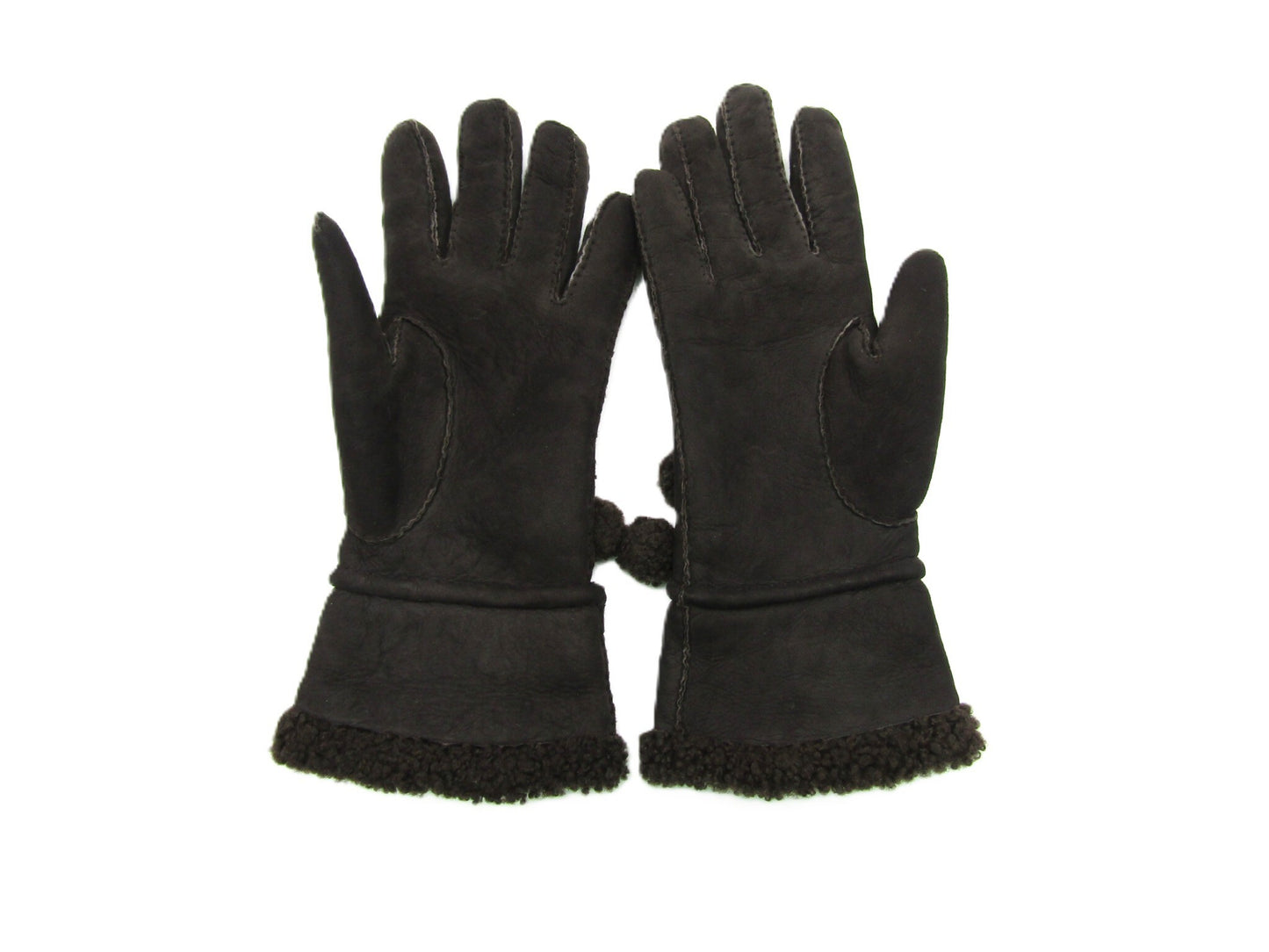 HERMES Mouton Gloves Mocha #7 Other Accessories