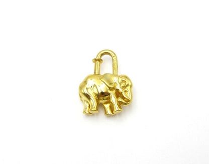 HERMES Cadena Elephant Gold Charm