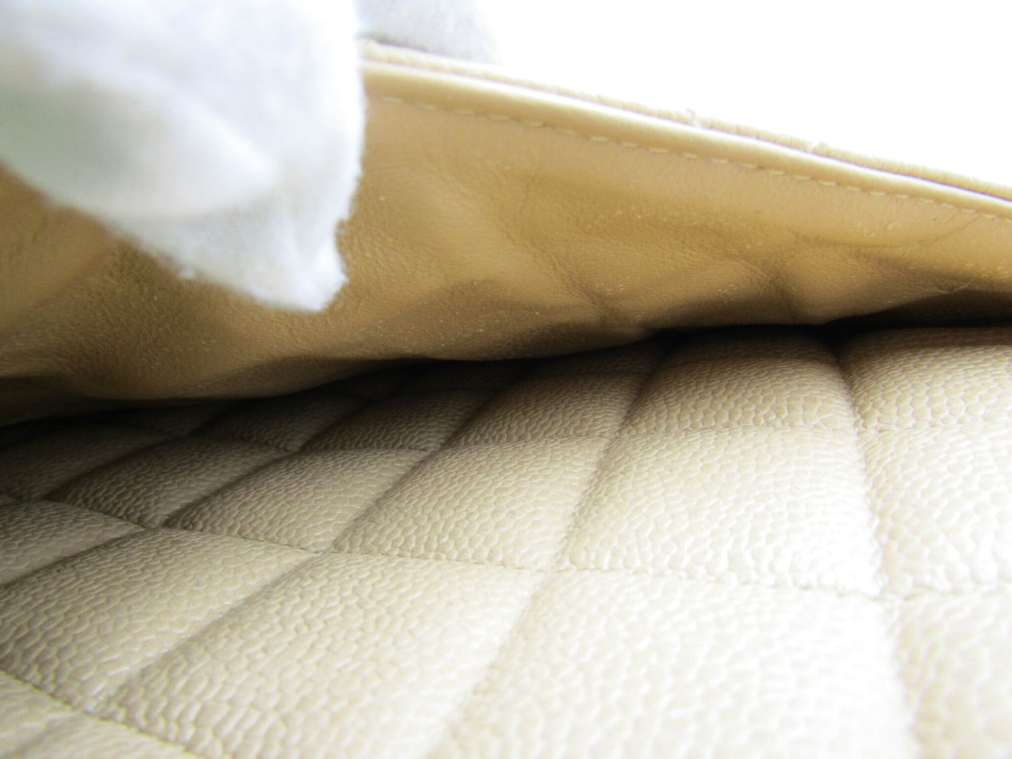 CHANEL Caviar Leather Reissue Tote A01804 Caviar Leather Beige G Hardware Handbag