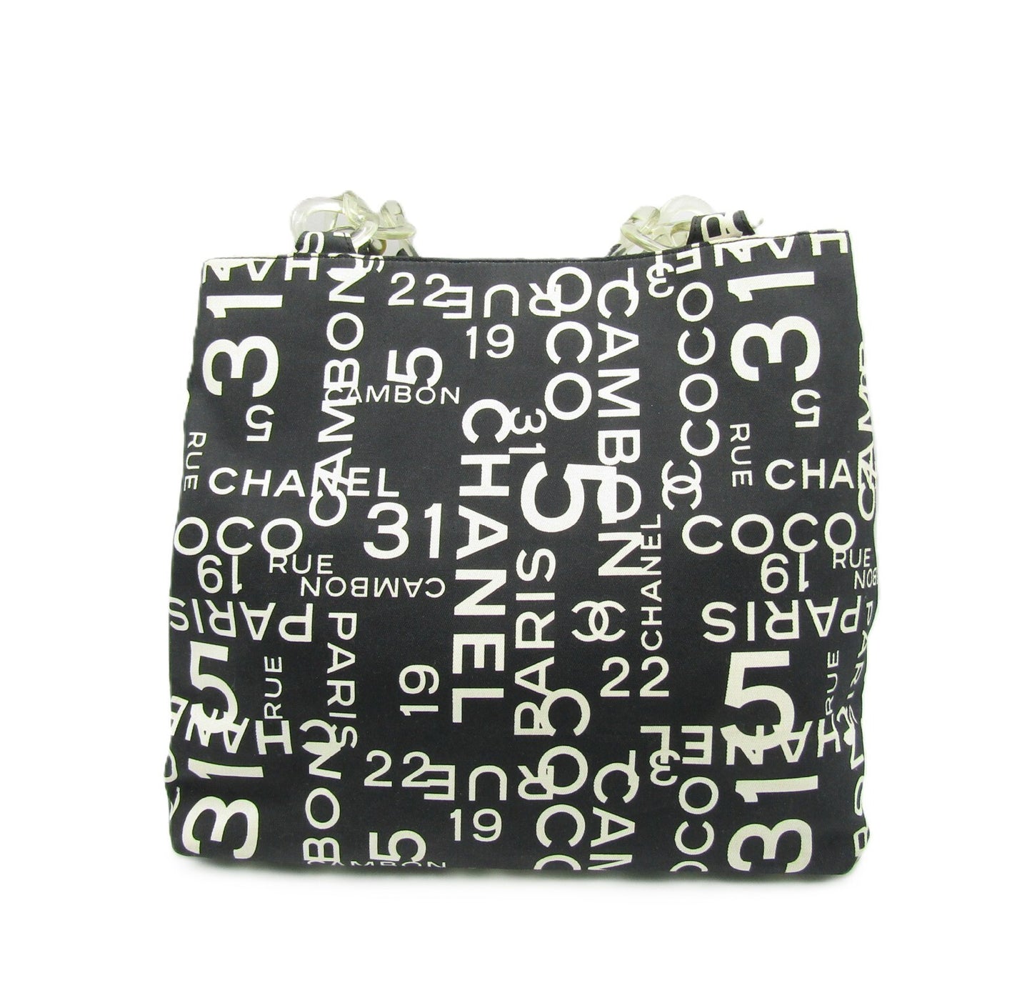 CHANEL New Travel Line Bi-Cy Line Tote A18302 Y01375 Canvas S Hardware Black Tote Bag