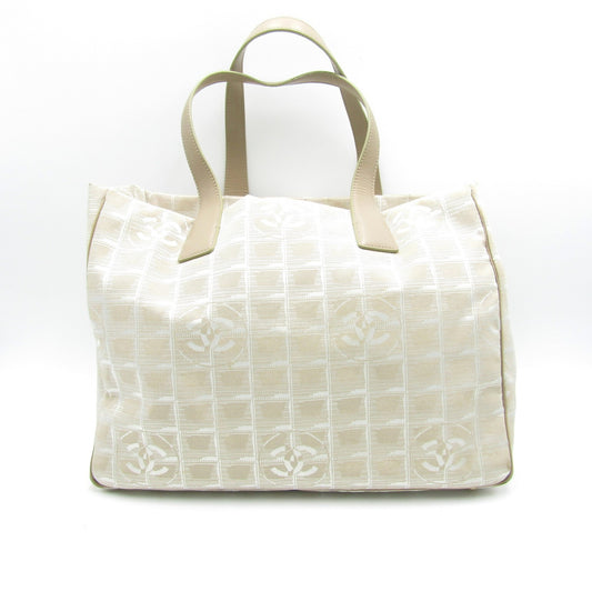 CHANEL By Sea New Travel Line Tote MM A15991 Y03030 Beige G Hardware Tote Bag