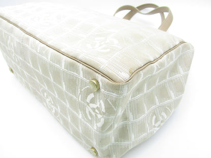 CHANEL By Sea New Travel Line Tote MM A15991 Y03030 Beige G Hardware Tote Bag