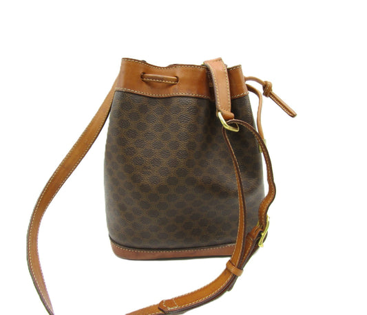 CELINE Macadam Drawstring Shoulder Bag with G Hardware