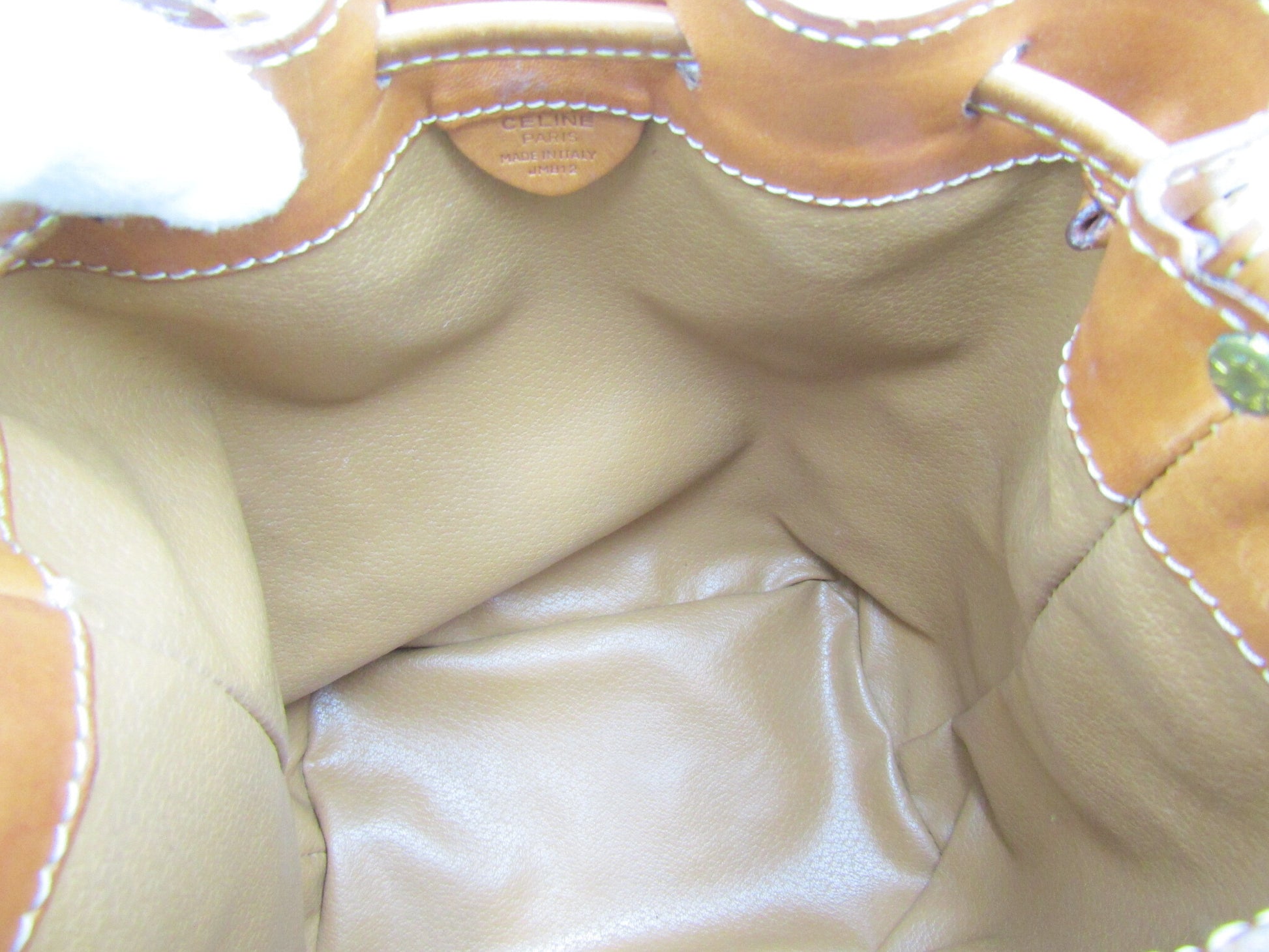 CELINE Macadam Drawstring Shoulder Bag with G Hardware