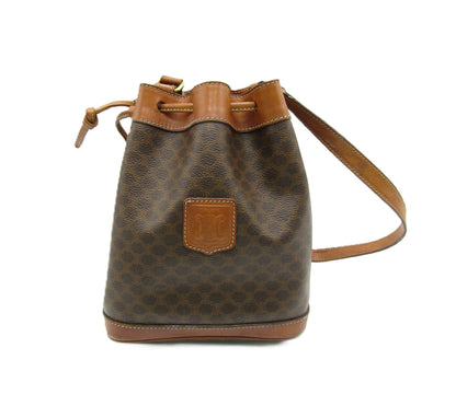 CELINE Macadam Drawstring Shoulder Bag with G Hardware