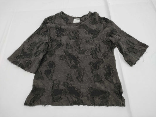 CHANEL CHANEL Tops 3/4 Sleeve Cut and Sew P50935V37551 #42 Black Camellia Top