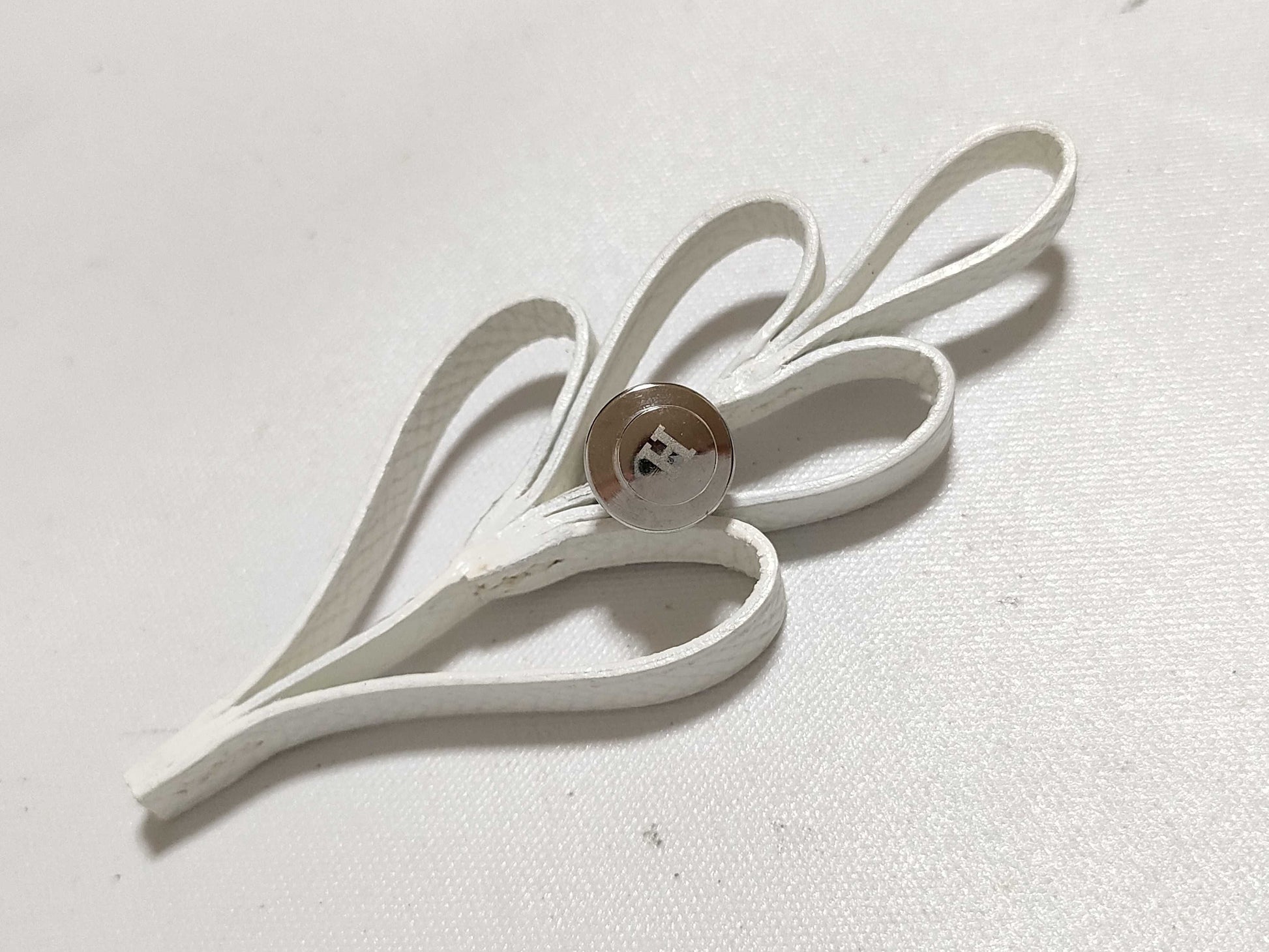 HERMES Hermes pin badge brooch white brooch