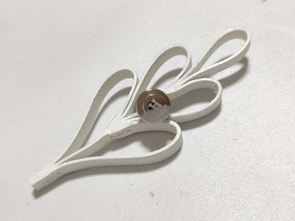 HERMES Hermes pin badge brooch white brooch