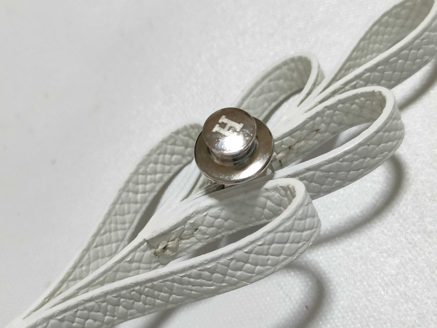 HERMES Hermes pin badge brooch white brooch