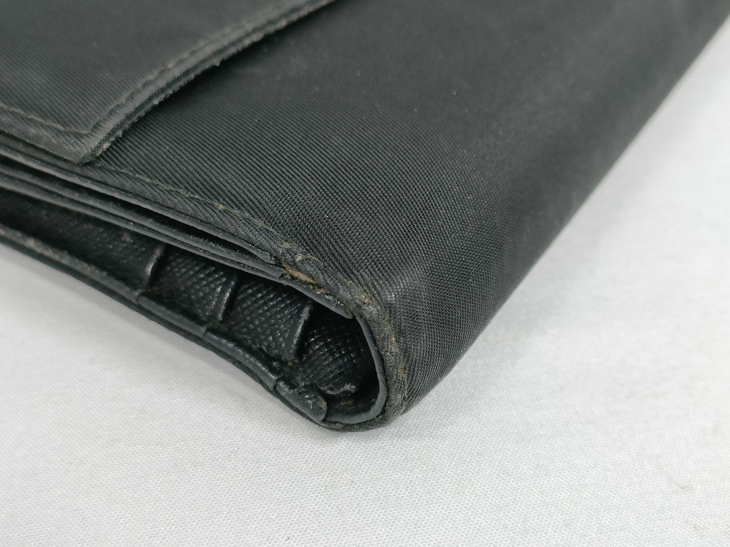 PRADA Nylon Prada Folding Wallet Black 1M0523 Wallet