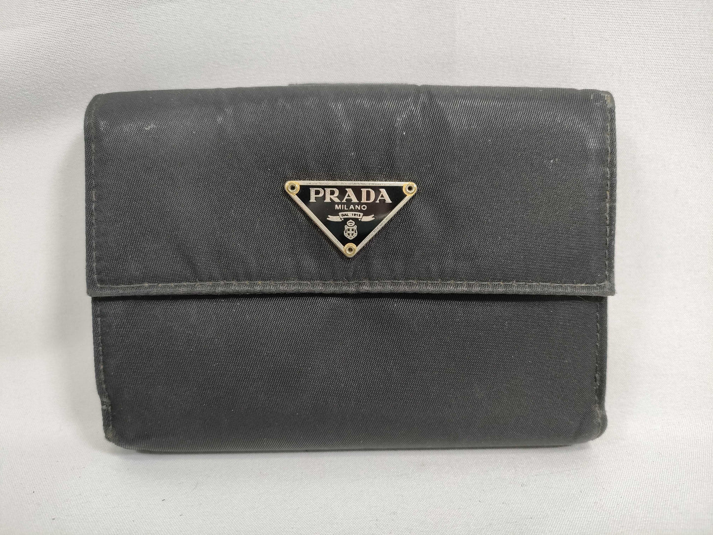 PRADA Nylon Prada Folding Wallet Black 1M0523 Wallet