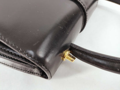 CELINE Circle Logo 2-Way Black Handbag