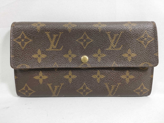 LOUIS VUITTON Monogram Porte Monnaie Credit Wallet MB0092