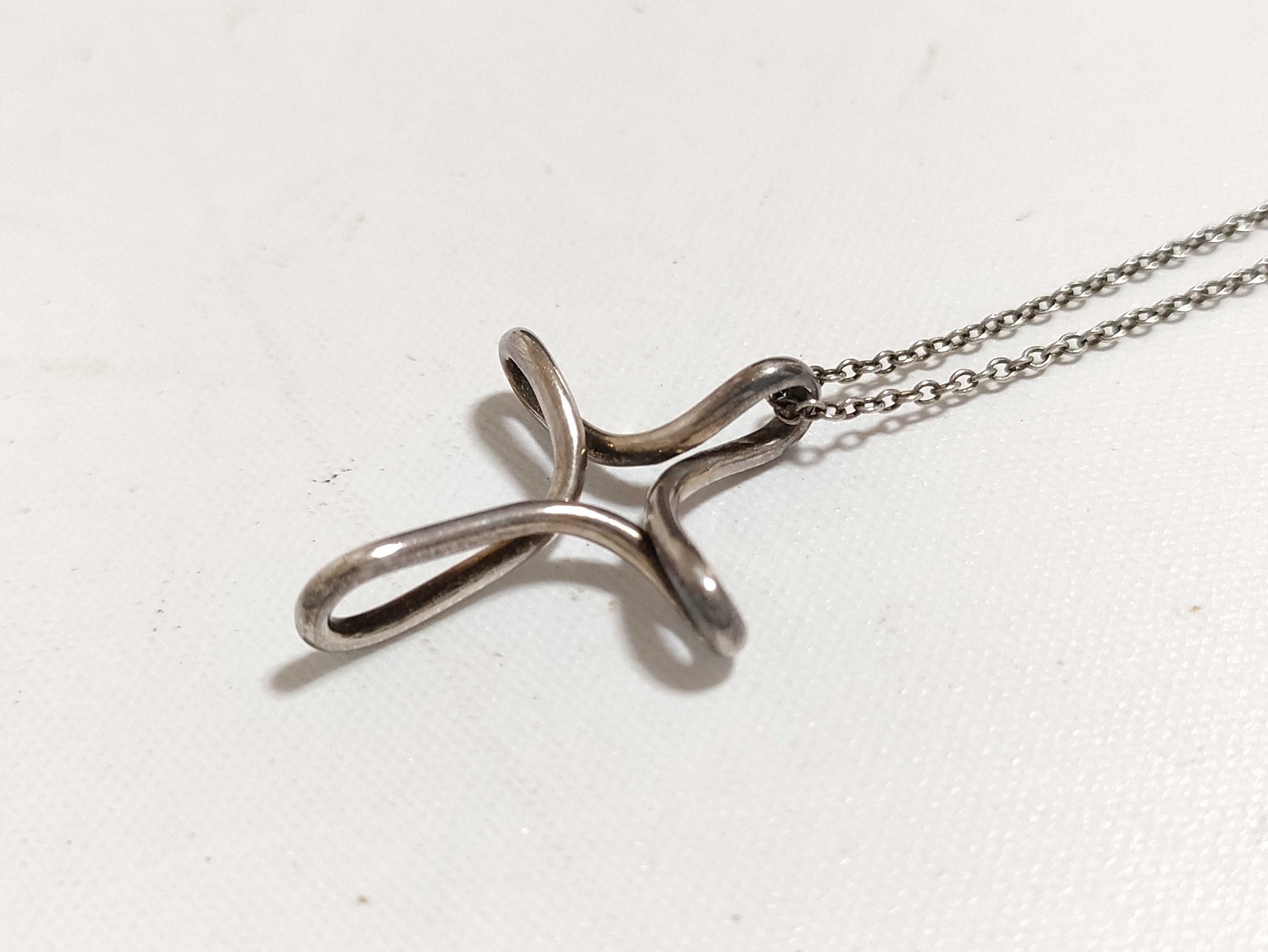 Tiffany & Co. Cross Motif Tiffany Cross Necklace 925 Necklace