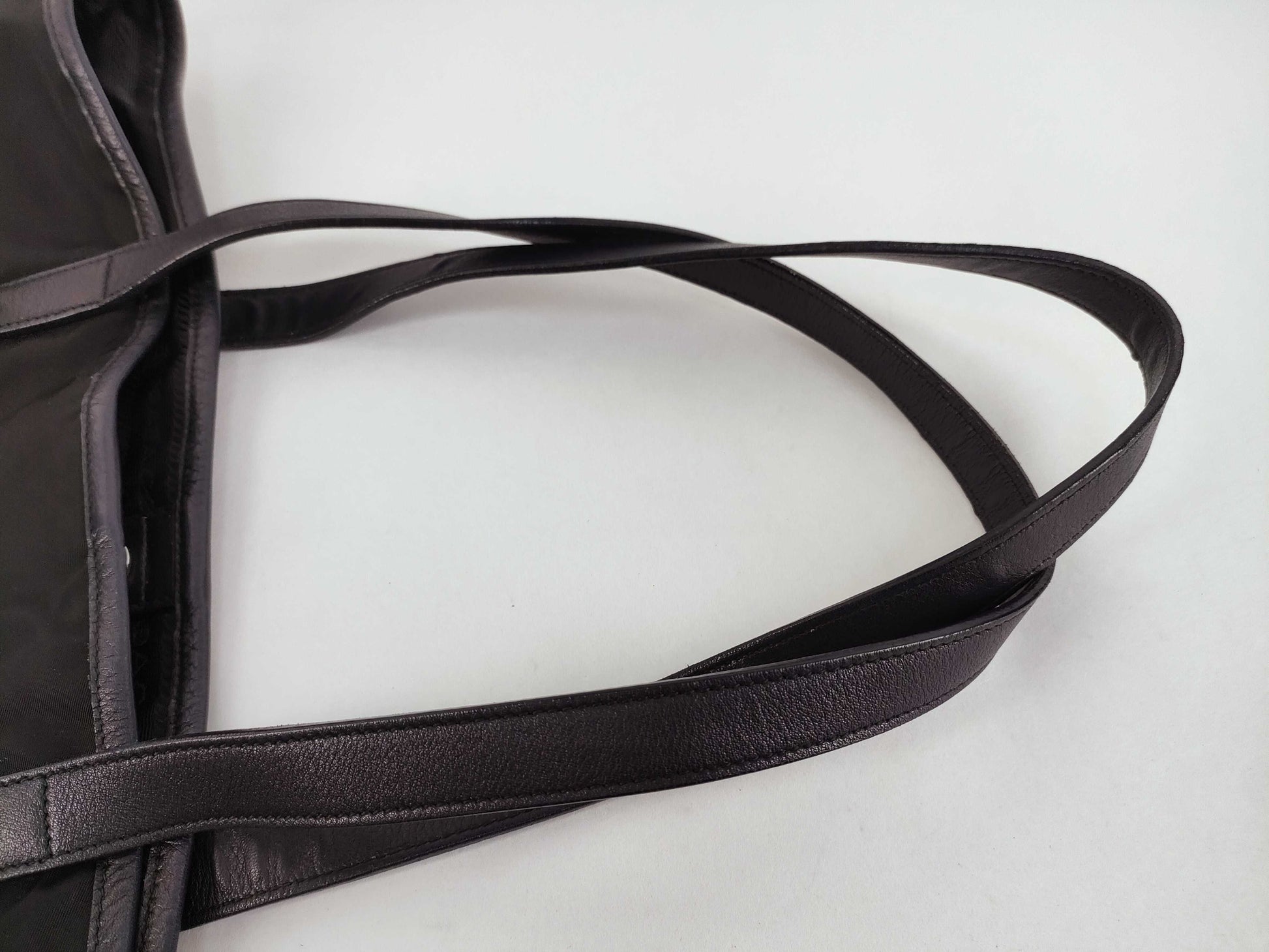 PRADA Nylon Prada Nylon Tote Bag, Black, Size W36