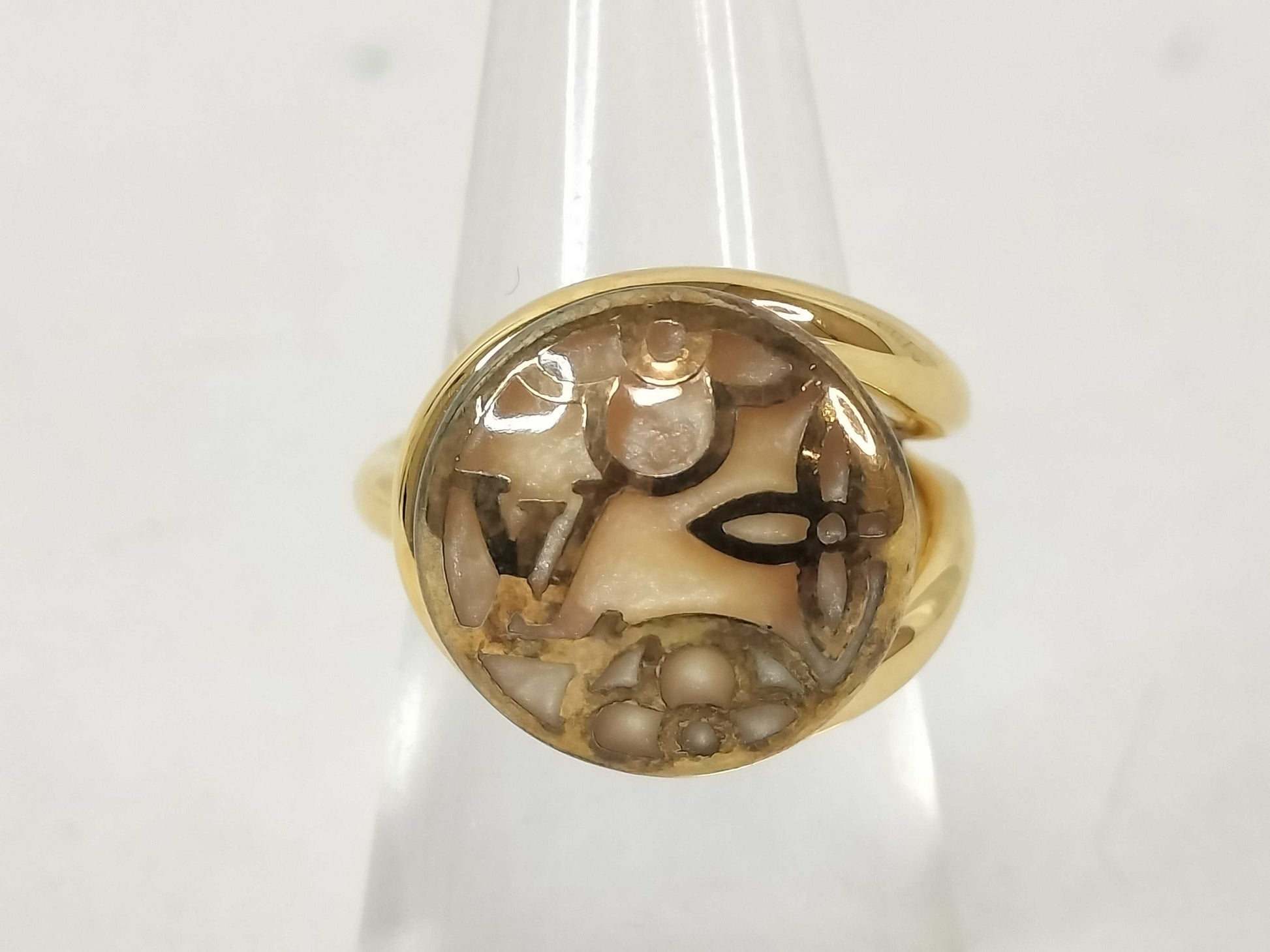 LOUIS VUITTON Monogram Louis Vuitton Bergceleste Rose Ring M65973 Ring