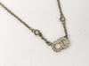 Dior Christian Dior Rhinestone Logo Necklace
