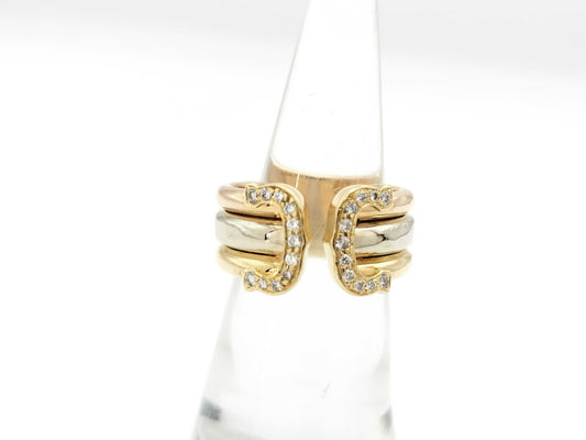 Cartier 2C #50 Diamond Three-Color 750 8.0g Ring 