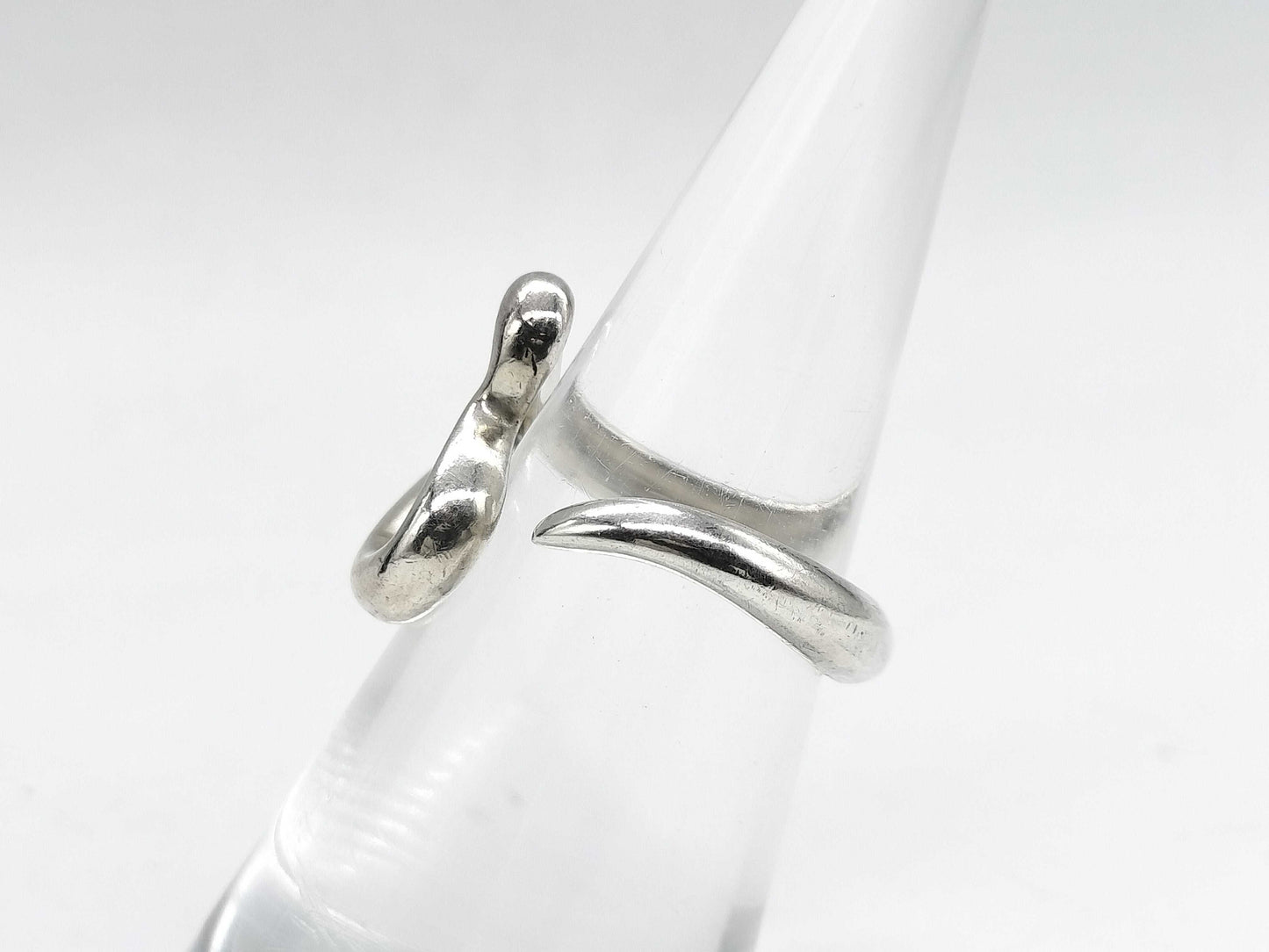 Tiffany & Co. Open Heart Sterling Silver 925 Ring, Size 50, 4.3g