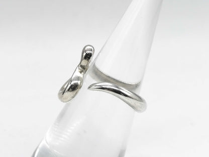 Tiffany & Co. Open Heart Sterling Silver 925 Ring, Size 50, 4.3g