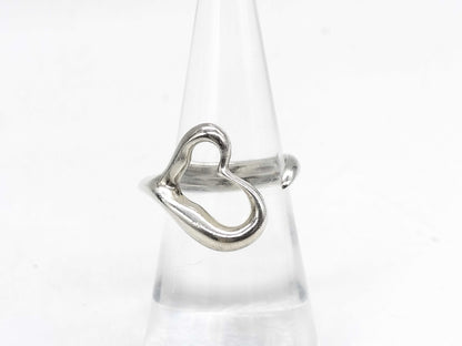 Tiffany & Co. Open Heart Sterling Silver 925 Ring, Size 50, 4.3g