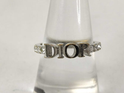 Dior Christian Dior Ring Logo Rhinestone L Ring
