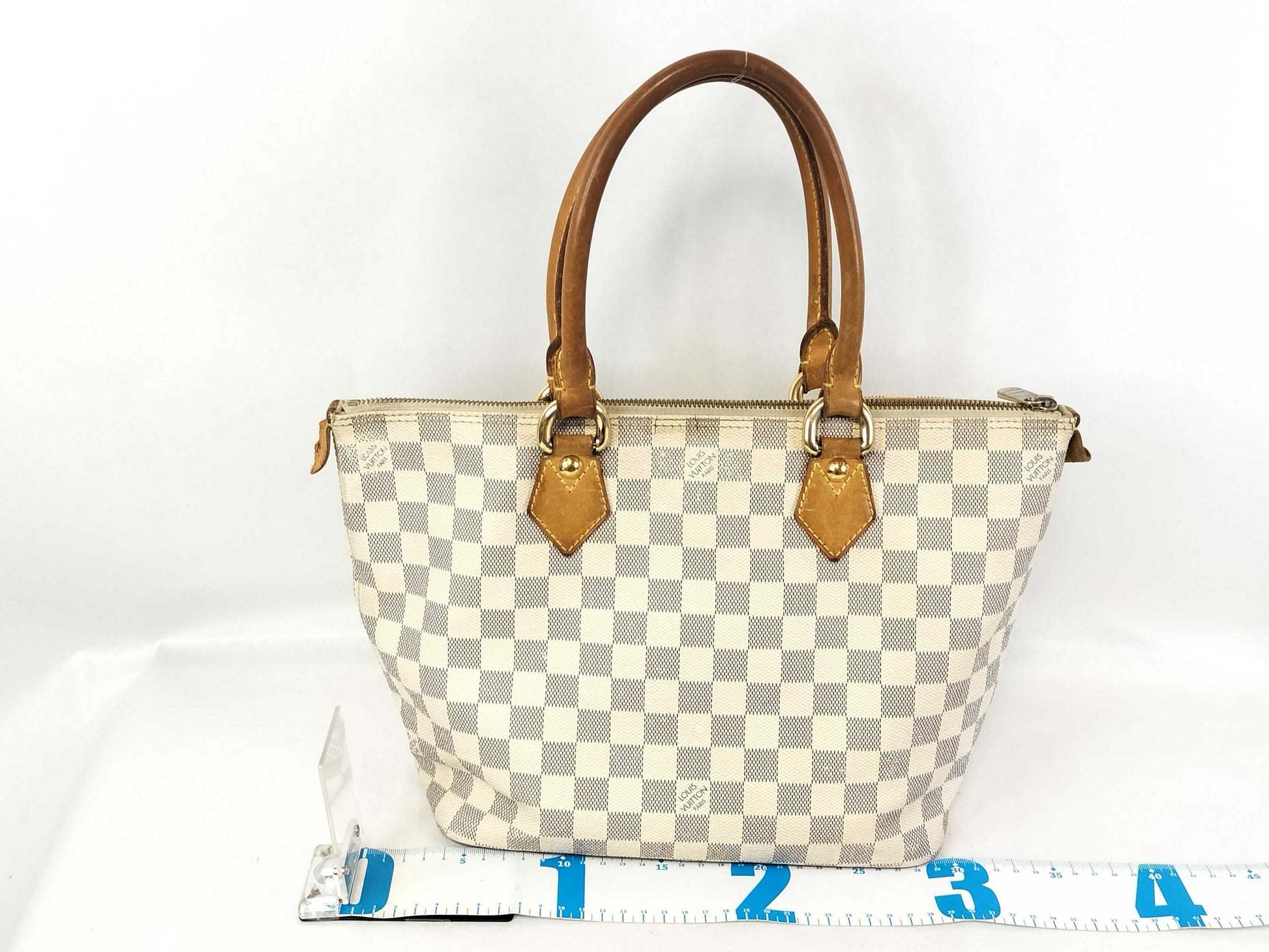 LOUIS VUITTON Damier Azur Saleya PM Handbag Tote Bag
