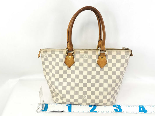 LOUIS VUITTON Damier Azur Saleya PM Handbag Tote Bag