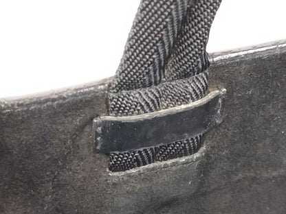 PRADA PRADA Leather Cutout Logo Handbag Black Handbag