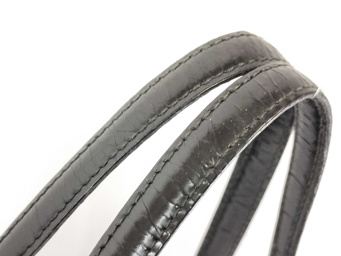 PRADA PRADA Enamel All-Over Print Hand Tote Bag Black Tote Bag